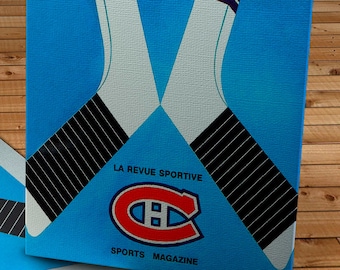 1969-1970 Vintage Montreal Canadiens Hockey Program - Canvas Gallery Wrap
