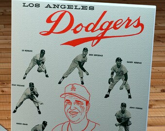 1961 Vintage Los Angeles Dodgers - Walter Alston Scorecard  - Canvas Gallery Wrap