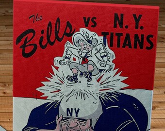 1962 Vintage Buffalo Bills-New York Titans Football Program - Canvas Gallery Wrap