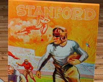 1927 Vintage Alabama Crimson Tide - Stanford Rose Bowl Football Program Cover - Canvas Gallery Wrap