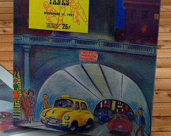 1951 Vintage New York Yanks -San Francisco 49ers Football Program Cover - Canvas Gallery Wrap