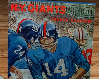1963 Vintage New York Giants - Philadelphia Eagles Football Program Cover - Canvas Gallery Wrap