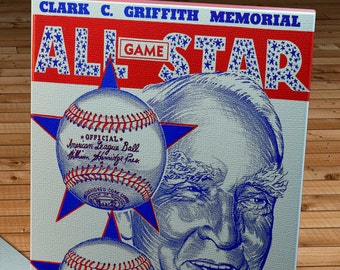 1956 Vintage All -Star Game Program - Griffith Stadium, Washington D.C.  - Canvas Gallery Wrap