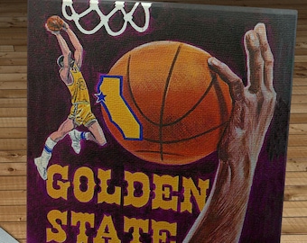 1974 -1975 Vintage Golden State Warriors Basketball Media Guide - Canvas Gallery Wrap