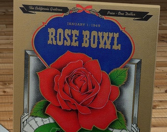 1949 Vintage Rose Bowl - Northwestern  Wildcats - California Bears Football Program - Canvas Gallery Wrap