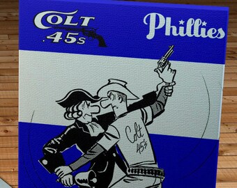 1963 Vintage Philadelphia Phillies - Houston Colt .45's Program Cover - Canvas Gallery Wrap