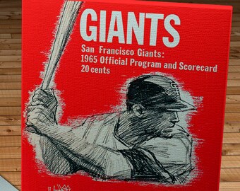 1965 Vintage San Francisco Giants Baseball Scorecard - Canvas Gallery Wrap