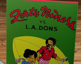 1948 Vintage Los Angeles Dons - San Francisco 49ers Football Program Cover - Canvas Gallery Wrap