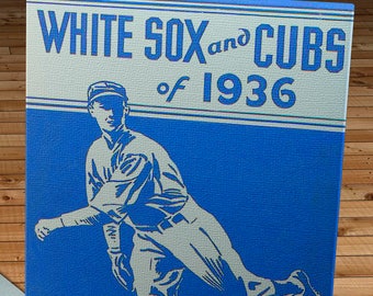 1936 Vintage Chicago White Sox - Chicago Cubs Program - Canvas Gallery Wrap