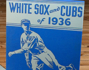 1936 Vintage Chicago White Sox - Chicago Cubs Program - Canvas Gallery Wrap