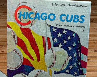 1970 Vintage Chicago Cubs - Spring Training Program  - Canvas Gallery Wrap