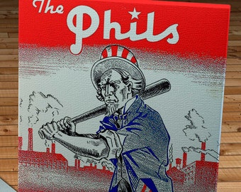 1942 Vintage Philadelphia Phillies Score Card - Canvas Gallery Wrap