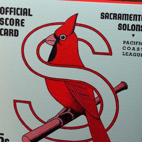 1939 Vintage Sacramento Solons Baseball Program Cover - Canvas Gallery Wrap