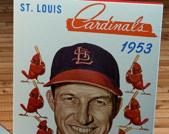 1953 Vintage St. Louis Cardinals Baseball Yearbook - Stan Musial - Canvas Gallery Wrap