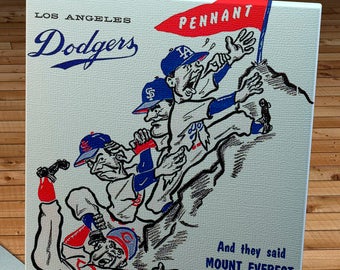 1963 Vintage Los Angeles Dodgers Scorecard - Pennant Climb - Canvas Gallery Wrap