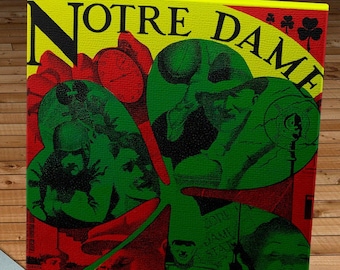 1935 Vintage Ohio State Buckeyes -  Notre Dame Fighting Irish Football Program Cover - Canvas Gallery Wrap
