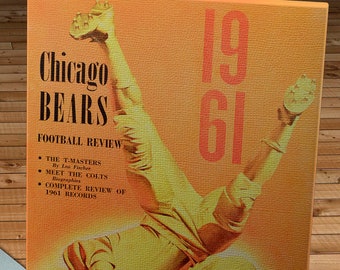 1961 Vintage Chicago Bears - Baltimore Colts Football Program Cover - Canvas Gallery Wrap