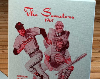 1967 Vintage Washington Senators Program - Canvas Gallery Wrap