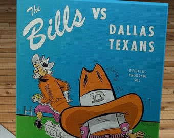 1962 Vintage Buffalo Bills - Dallas Texans Football Program - Canvas Gallery Wrap