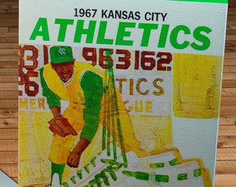 1967 Vintage Kansas City Athletics Yearbook Cover - Canvas Gallery Wrap