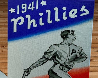 1941 Vintage Philadelphia Phillies Media Guide Cover - Canvas Gallery Wrap