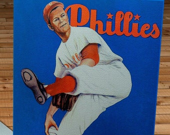 1955 Vintage Philadelphia Phillies Yearbook Cover - Canvas Gallery Wrap