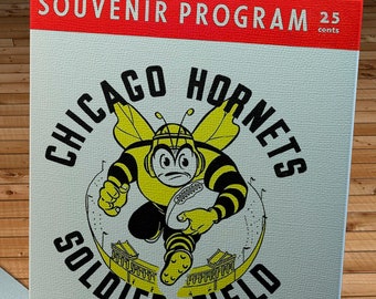 1949 Vintage Los Angeles Dons- Chicago Hornets - Football Program Cover - Canvas Gallery Wrap