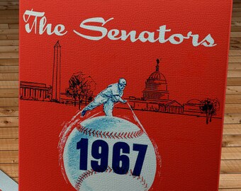 1967 Vintage Washington Senators Yearbook Cover - Canvas Gallery Wrap