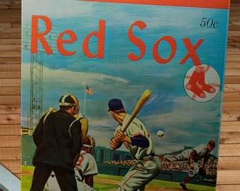 1960 Vintage Boston Red Sox Program - Canvas Gallery Wrap   #BB210