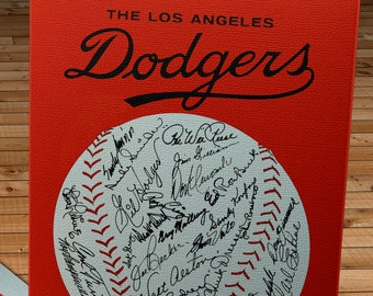 1958 Vintage Los Angeles Dodgers Yearbook - Canvas Gallery Wrap