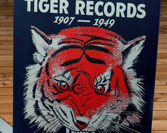 1949 Vintage Detroit Tigers Baseball Records Cover   - Canvas Gallery Wrap