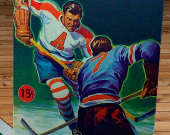 1941-1942 Vintage Brooklyn Americans Hockey Program Cover - Canvas Gallery Wrap