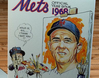 1968 Vintage New York Mets Yearbook Cover - Canvas Gallery Wrap