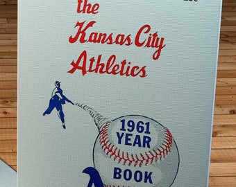 1961 Vintage Kansas City Athletics Yearbook - Canvas Gallery Wrap