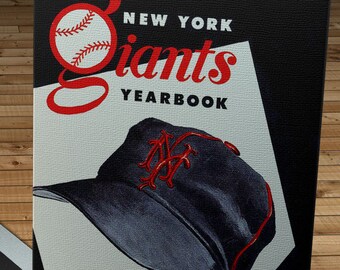 1956 Vintage New York Giants Baseball Yearbook - Canvas Gallery Wrap