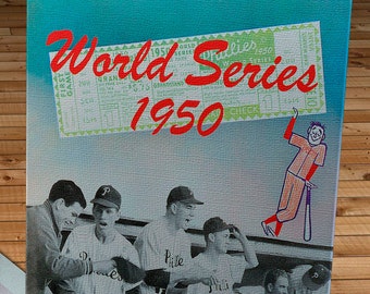 1950 Vintage Philadelphia Phillies - New York Yankees -  World Series Program - Canvas Gallery Wrap