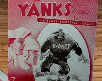 1948 New York Giants - Boston Yanks Football Program Cover - Canvas Gallery Wrap