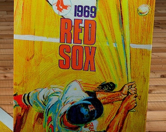 1969 Vintage Red Sox Scorecard- Canvas Gallery Wrap