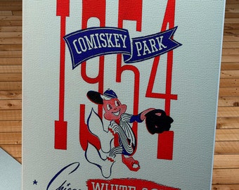 1954 Vintage Chicago White Sox - Comiskey Park Scorecard - Canvas Gallery Wrap