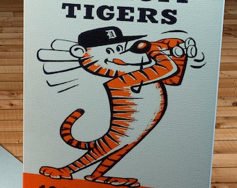 1960 Vintage Detroit Tigers Media Guide - Canvas Gallery Wrap