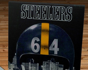 1964 Vintage Pittsburgh Steelers Football Program - Canvas Gallery Wrap