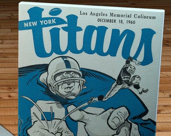 1960 Vintage New York Titans - Los Angeles Chargers Football Program - Canvas Gallery Wrap