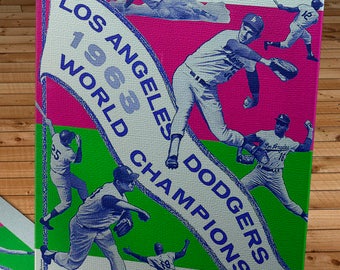 1964 Vintage Los Angeles Dodgers Yearbook - Canvas Gallery Wrap