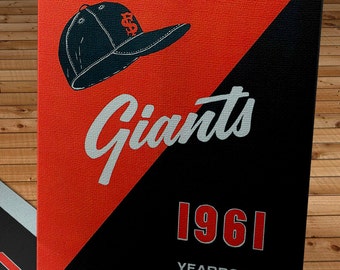 1961 Vintage San Francisco Giants Yearbook - Canvas Gallery Wrap