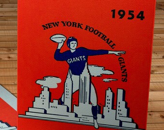 1954 Vintage New York Giants Football Media Guide - Canvas Gallery Wrap