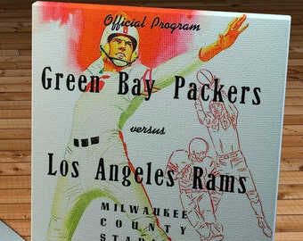 1956 Vintage Green Bay Packers - Los Angeles Football Program - Canvas Gallery Wrap