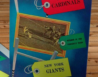 1950 Vintage New York Giants - Chicago Cardinals Football Program - Canvas Gallery Wrap   #FB53