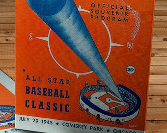 1945 Vintage Chicago White Sox - Comiskey Park All-Star Game Program  - Canvas Gallery Wrap