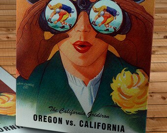 1951 Vintage Oregon - California Football Program - Canvas Gallery Wrap