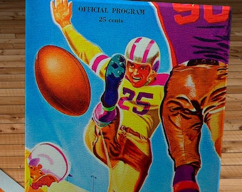 1948 Vintage New York Giants - Chicago Bears Football Program - Canvas Gallery Wrap